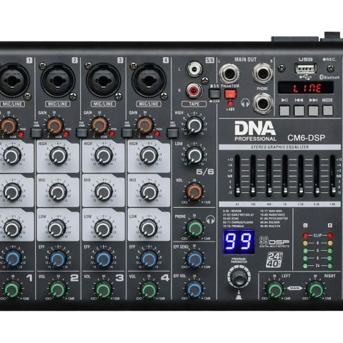 DNA CM6-DSP - USB audio mixer with MP3 player