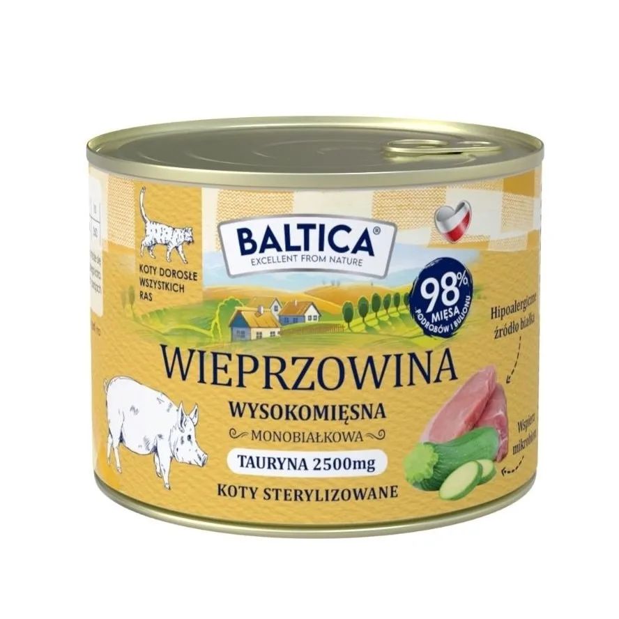 BALTICA Smaki regionów Mono Pork - wet cat food - 185g