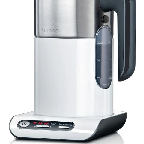 Bosch TWK8611P electric kettle 1.5 L 2400 W Anthracite, Stainless steel, White