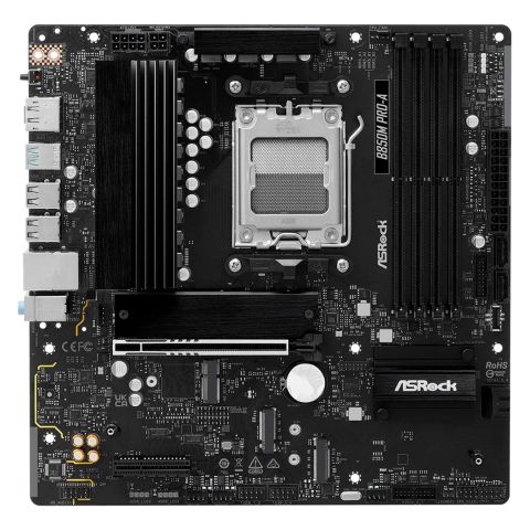 Mainboard|ASROCK|AMD B850|SAM5|Micro-ATX|Memory DDR5|Memory slots 4|1xPCI-Express 4.0 4x |1xPCI-Express 5.0 16x|1xM.2|1xHDMI|1xDisplayPort|1xAudio-In|1xAudio-Out|1xMicrophone|4xUSB 2.0|3xUSB 3.2|1xUSB-C|1xRJ45|B850MPRO-A