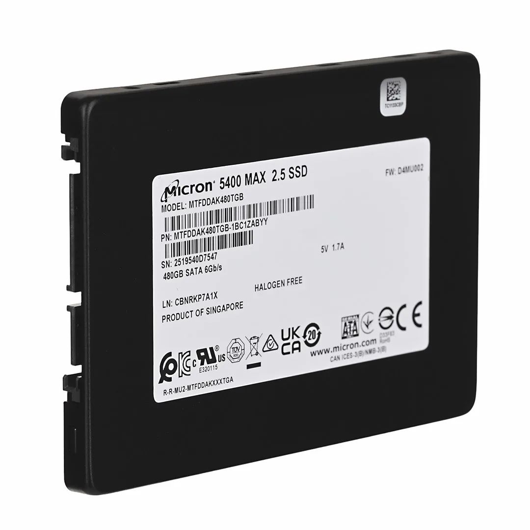 SSD|MICRON|5400 Max|480 GB|Serial ATA III|2.5"|MTFDDAK480TGB-1BC1ZABYYT