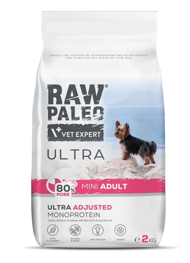 VETEXPERT Raw Paleo Ultra Pork Mini Adult - dry dog food - 2kg