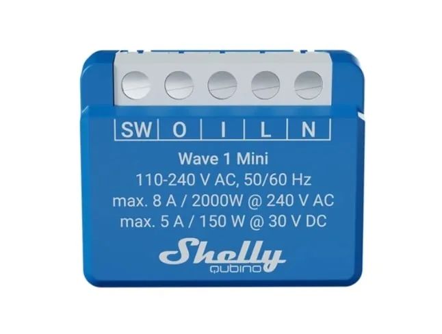 Shelly Qubino Wave 1 Mini LR Smart switch Z-Wave Blue