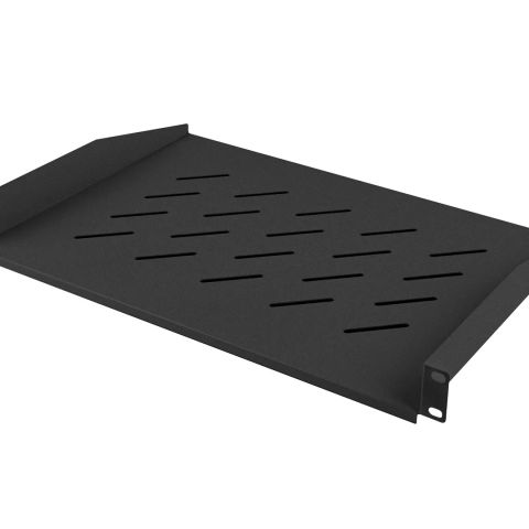 Lanberg 19" fixed shelf 1U/483x315mm, max load capacity up to 25kg | AK-1008-B | Black