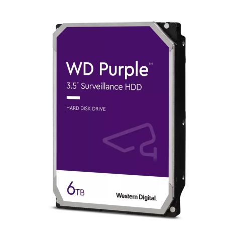 HDD|WESTERN DIGITAL|Purple|6TB|SATA|256 MB|5400 rpm|3,5"|WD64PURZ