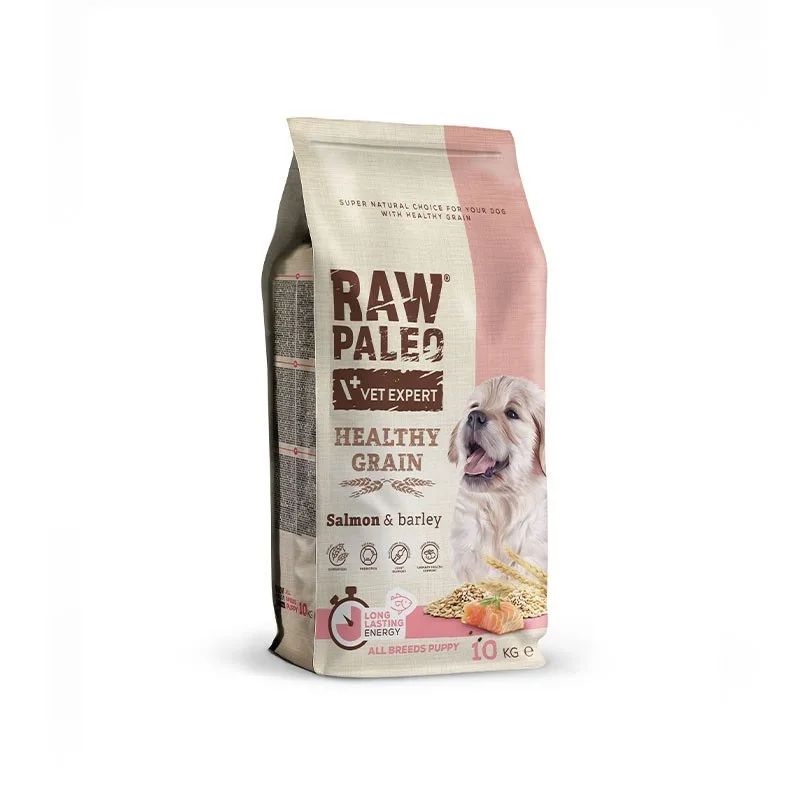 VETEXPERT Raw Paleo Healthy Grain Puppy Salmon and barley - dry dog ​​food - 10 kg
