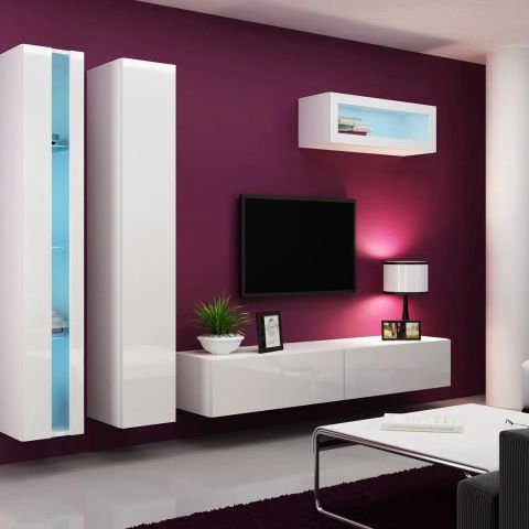Cama Living room cabinet set VIGO NEW 2 white/white gloss