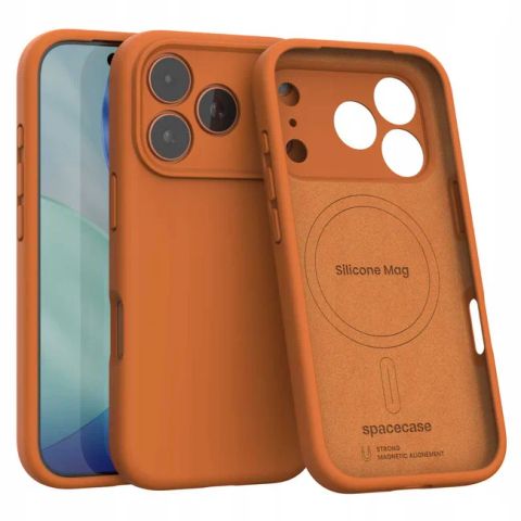 Spacecase Silikoonümbris iPhone 17 Pro Max Orange