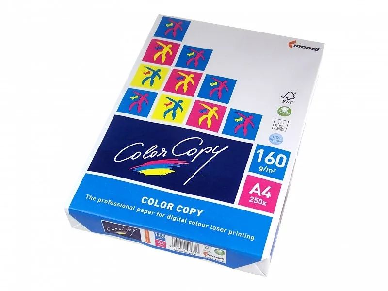 Paper copier office Mondi Color Copy 8687A16 (A4; 160g/m2; 250 pcs. sheets; paper white; satin)