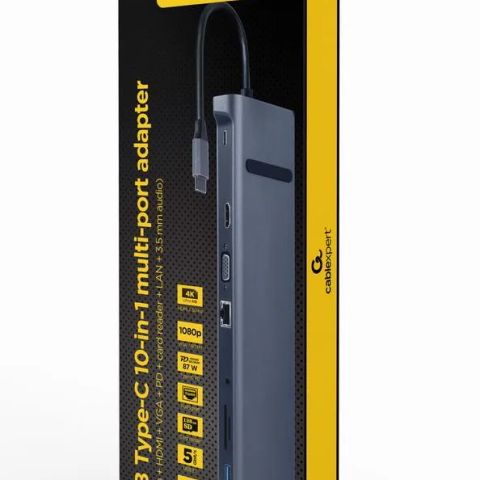 I/O ADAPTER USB-C TO HDMI/USB3/5IN1 A-CM-COMBO5-03 GEMBIRD