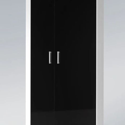 Cama wardrobe SAMBA white/black gloss