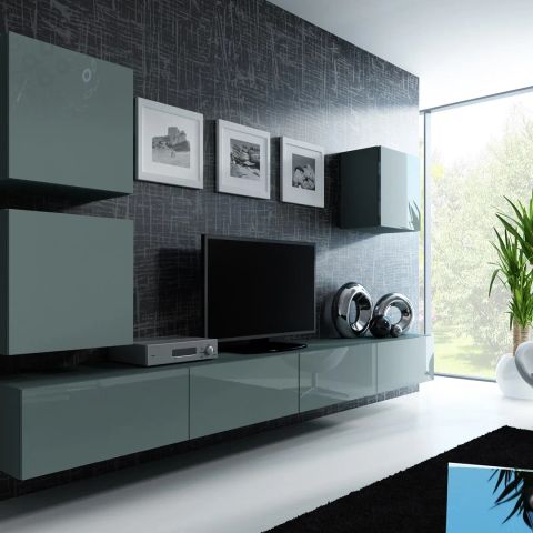 Cama Living room cabinet set VIGO 22 grey/grey gloss