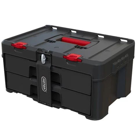 Toolbox KETER Stack'N'Roll (17210832/253384) 2 drawers Black