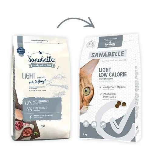 BOSCH Sanabelle Light Low Calorie Poultry - dry cat food - 8kg
