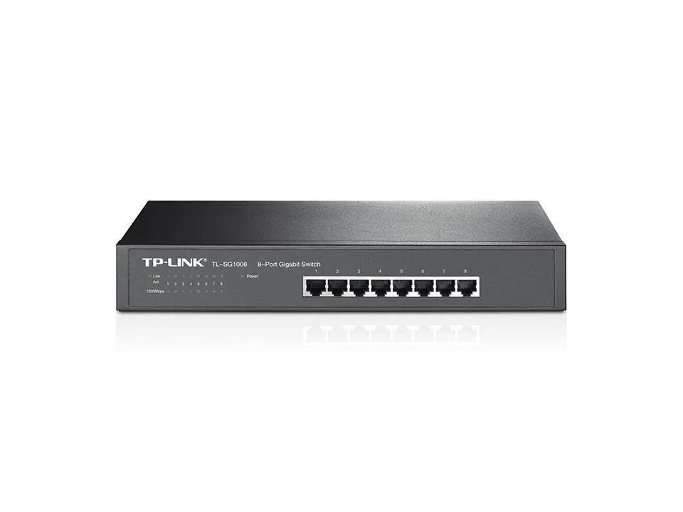 Switch|TP-LINK|Rack|8x10Base-T / 100Base-TX / 1000Base-T|TL-SG1008