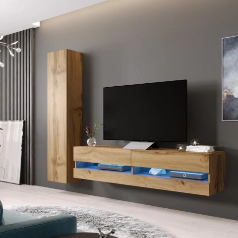 Cama Living room cabinet set VIGO NEW 9 wotan/wotan gloss