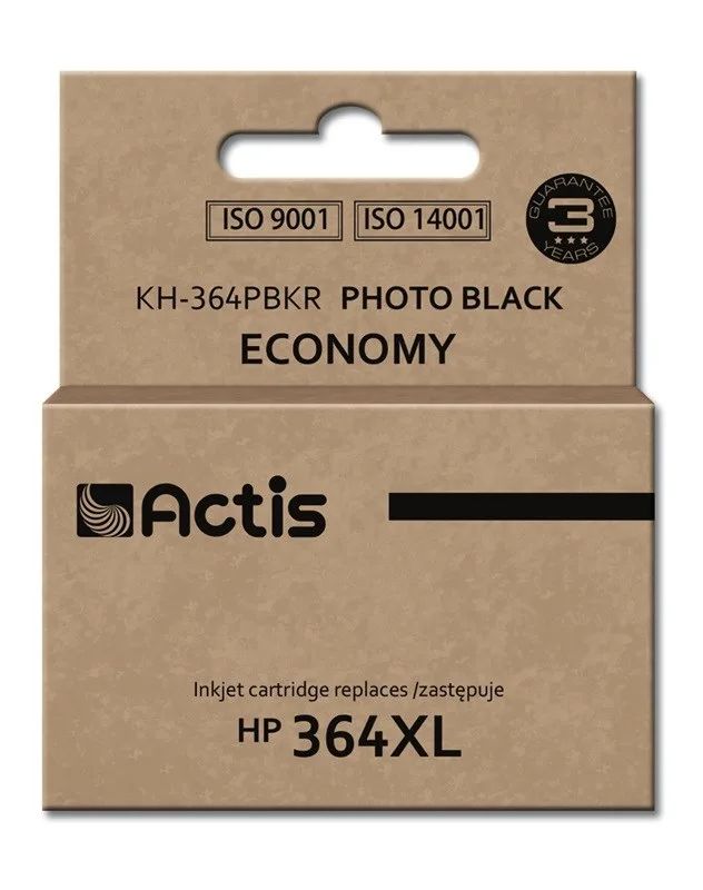 Actis KH-364PBKR Ink Cartridge (replacement for HP 364XL CB322EE; Standard; 12 ml; black, photo)