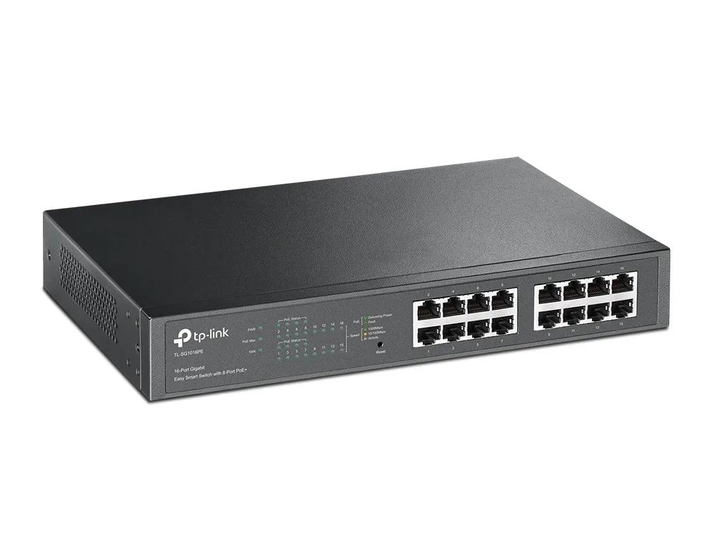 Switch|TP-LINK|Desktop/pedestal|16x10Base-T / 100Base-TX / 1000Base-T|PoE+ ports 8|TL-SG1016PE