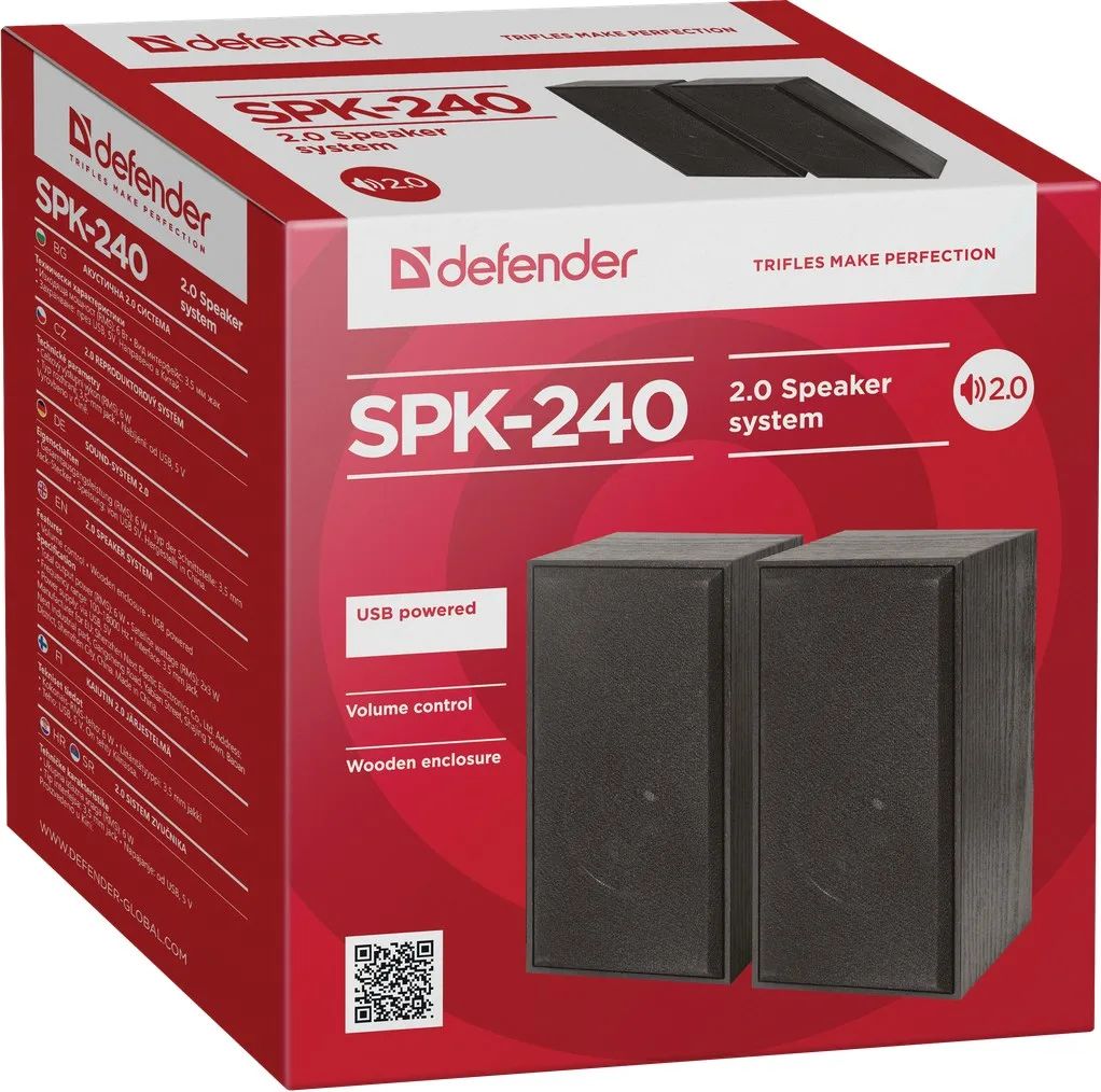 Defender SPK-240 loudspeaker Black Wired 6 W