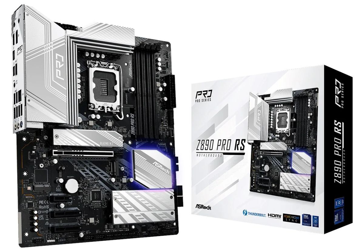 Mainboard|ASROCK|Intel Z890|LGA1851|ATX|Memory DDR5|Memory slots 4|1xPCI-Express 4.0 1x|2xPCI-Express 4.0 4x |1xPCI-Express 5.0 16x|1xM.2|1xHDMI|1xDisplayPort|4xUSB 2.0|2xUSB 3.1|1xUSB 3.2|2xUSB-C w/Thunderbolt|1xRJ45|3xAudio port|Z890PRORS