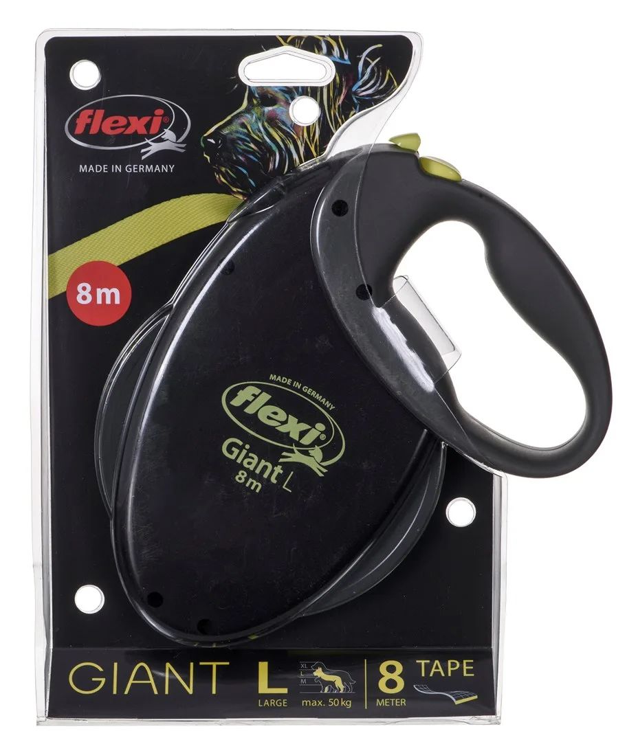 TRIXIE NEON GIANT L 8 m Black, Yellow Dog Retractable lead