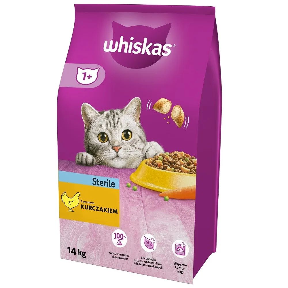 Whiskas STERILE cats dry food Adult Chicken 14 kg