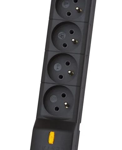 LESTAR LX 610 G-A, surge protector, 1.5m, black 6 AC outlet(s) 230 V