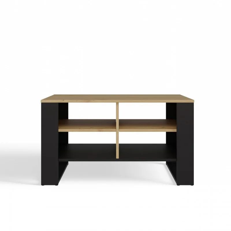 MODERN 4P SLIM ARTISAN COFFEE TABLE WITH BLACK LEGS