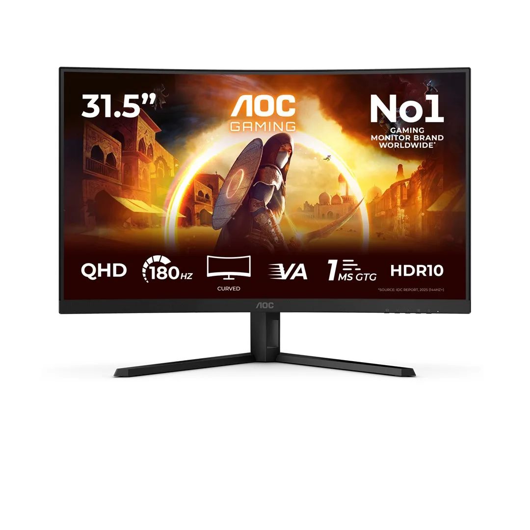 AOC G4 CQ32G4VE computer monitor 80 cm (31.5") 2560 x 1440 pixels Quad HD LCD Black, Grey