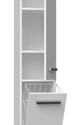 Bathroom cabinet NEL IV 31x30x174 cm, matt white