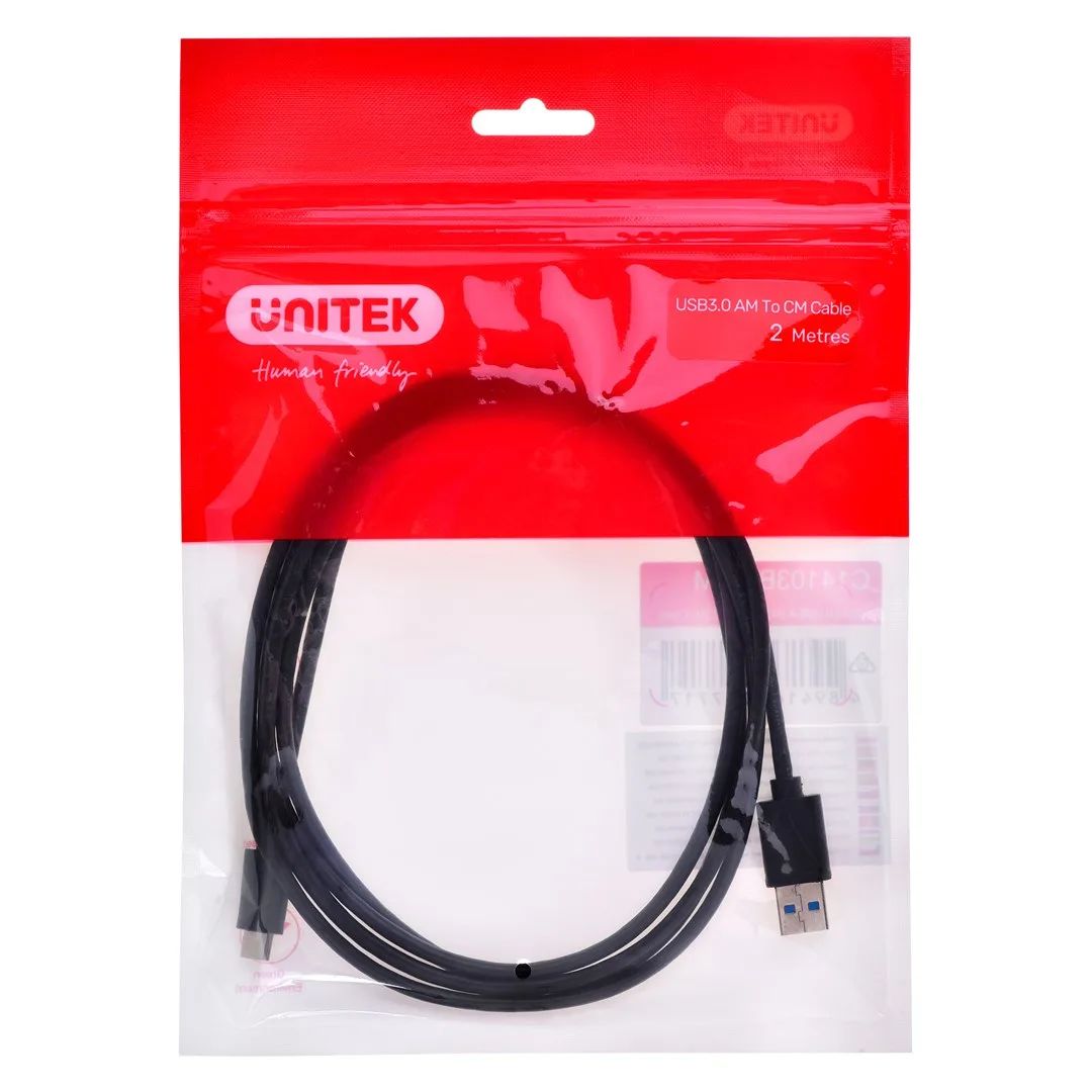 UNITEK CABLE USB-C, USB-A, 5 GBPS, 2M