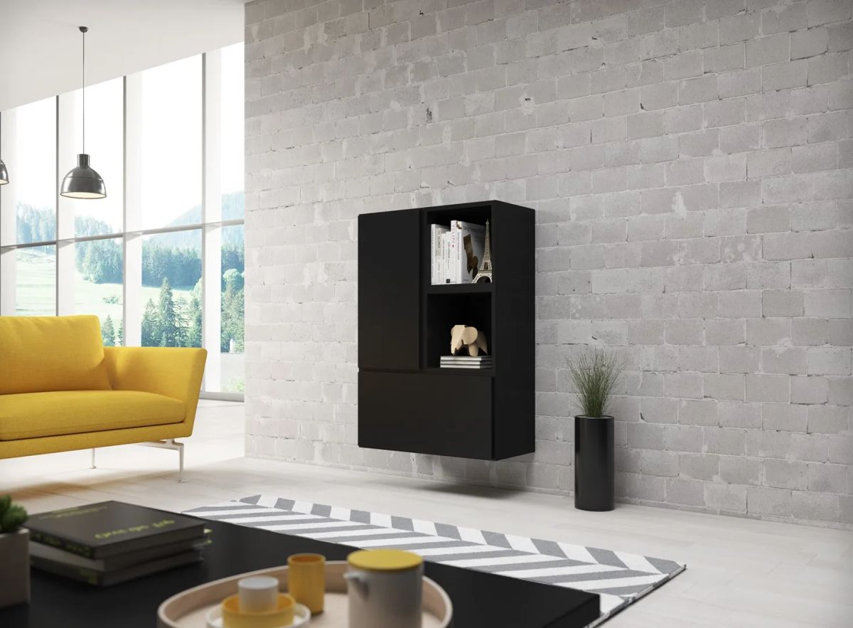 Cama living room furniture set ROCO 17 (2xRO3 + 2xRO6) black/black/black