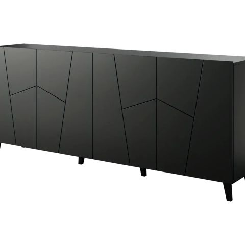 ETNA chest of drawers 200x42x82 black matt