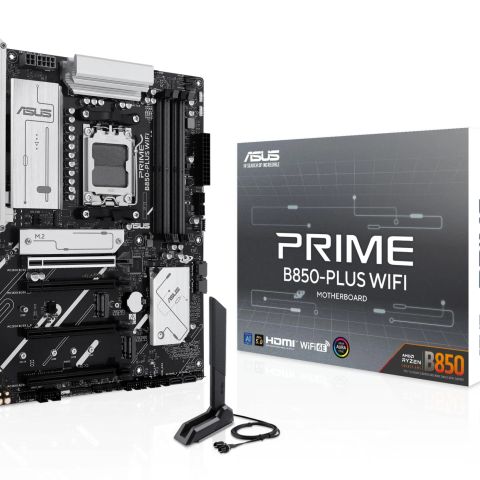 Mainboard|ASUS|AMD B850|SAM5|ATX|Memory DDR5|Memory slots 4|2xPCI-Express 3.0 16x|1xPCI-Express 4.0 16x|1xPCI-Express 5.0 16x|3xM.2|1xHDMI|1xDisplayPort|3xUSB 2.0|5xUSB 3.2 type B|2xUSB-C|3xAudio port|PRIMEB850-PLUSWIFI