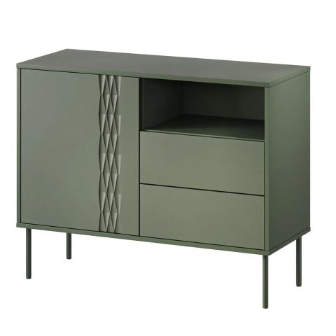 1D2S TRESSE chest of drawers 100x40x75 matte green