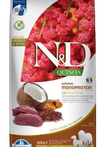 FARMINA N&D Quinoa Dog Skin&Coat Venison&Coconut Adult Medium&Maxi - dry dog food - 7 kg