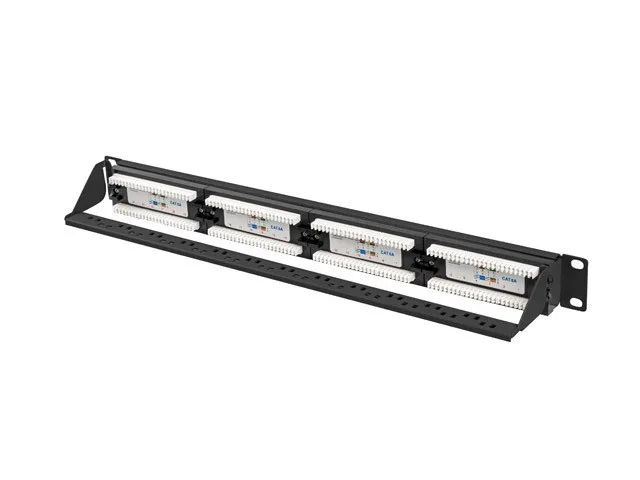 Lanberg | Patch Panel 24 port 1U 19" CAT.6A UTP | PPUA-1024-B | Black