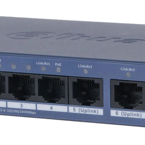 Switch|DAHUA|DH-CS4006-4ET2GT-60|Switch layer L2|2xRJ-45 ports|RJ-45 Ports Type Fast Ethernet (10/100)|4xGigabit Ethernet (copper) ports quantity|Power over Ethernet (PoE) Yes|4xPower over Ethernet (PoE) ports quantity|Total Power over Ethernet (PoE…