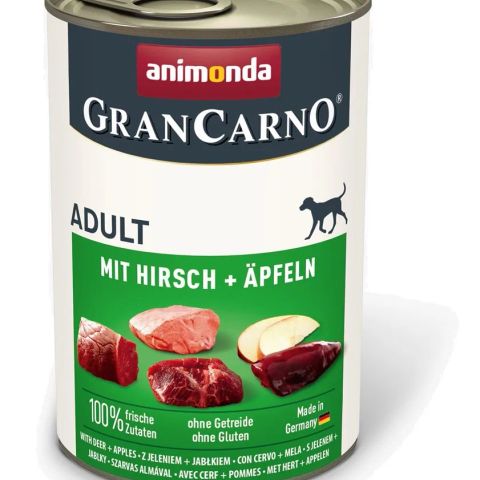 ANIMONDA GranCarno Adult Pork with venison and apple - wet dog food - 400g