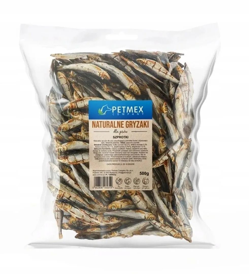 PETMEX Dried sprats - dog treat - 500g
