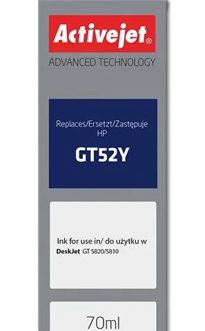 Activejet AH-GT52Y Ink Bottle (Replaces HP GT52Y M0H56AE; Supreme; 70 ml; 8000 pages, yellow)