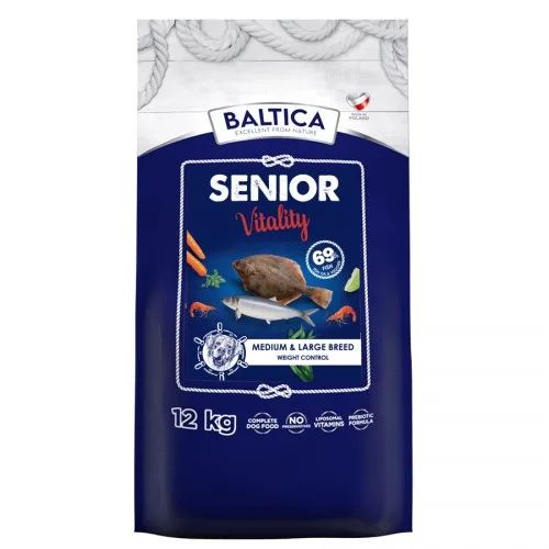 BALTICA Excellent Senior Vitality Baltic fish Medium and large breeds - dry dog food - 12kg