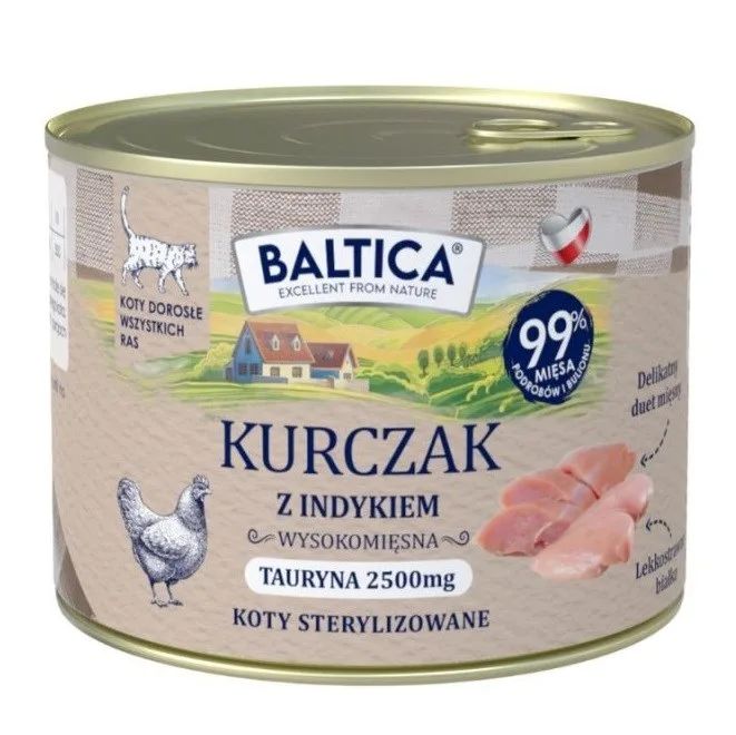 BALTICA Smaki regionów Chicken with turkey - wet cat food - 185g