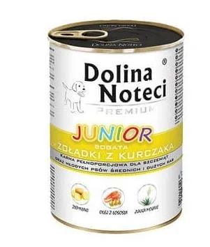 DOLINA NOTECI Premium Junior rich in chicken gizzards - wet food for medium and large breed puppies - 400 g
