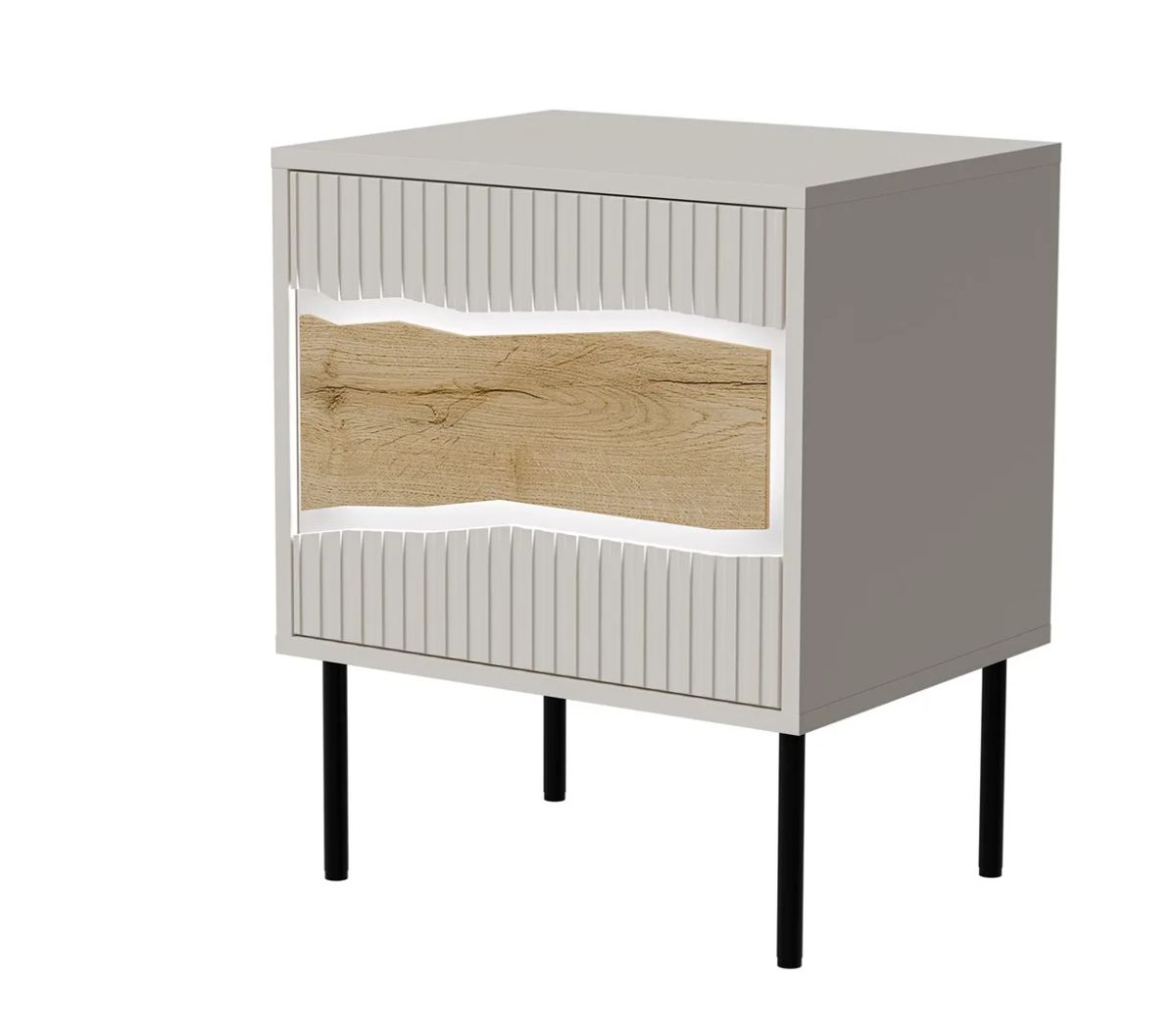 Cama Bedside cabinet, 2 pcs. INSERTO 50x40x61.5 cashmere + LED