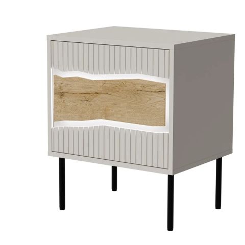 Cama Bedside cabinet, 2 pcs. INSERTO 50x40x61.5 cashmere + LED