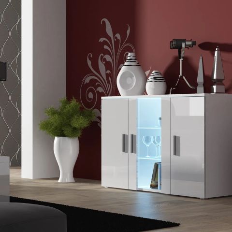 Cama sideboard 120 cm SOHO S7 white/white gloss