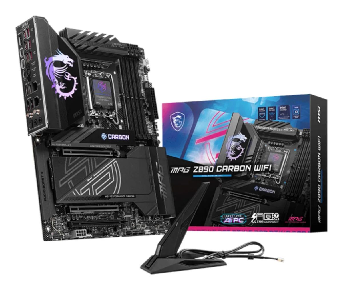 Mainboard|MSI|Intel Z890|LGA1851|ATX|Memory DDR5|Memory slots 4|1xPCI-Express 4.0 4x |1xPCI-Express 5.0 8x|1xPCI-Express 5.0 16x|5xM.2|1xHDMI|10xUSB 3.2|1xUSB-C|2xUSB-C w/Thunderbolt|1xOptical S/PDIF|2xRJ45|2xAudio port|MPGZ890CARBONWIFI