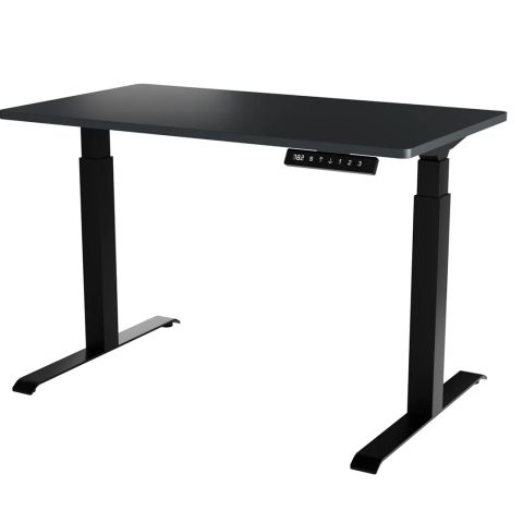Desk with electric height adjustment MOON 121x67x72-120 black/anthracite