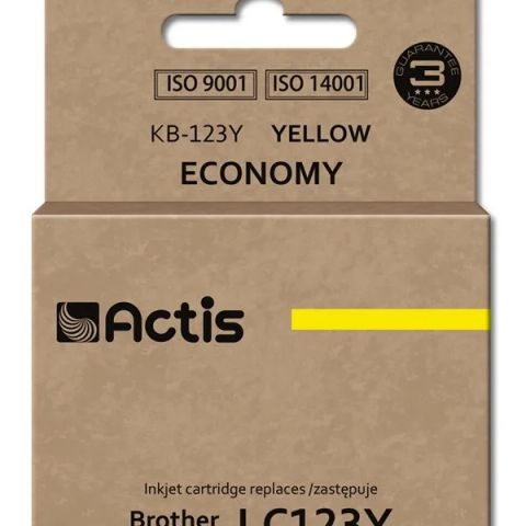Actis KB-123Y Ink (replacement for Brother LC123Y/LC121Y; Standard; 10 ml; yellow)